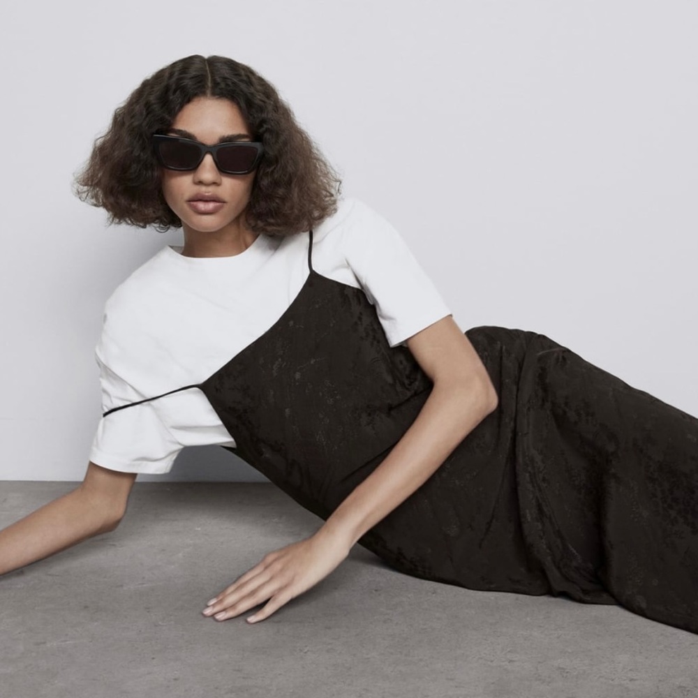 Zara jacquard dress